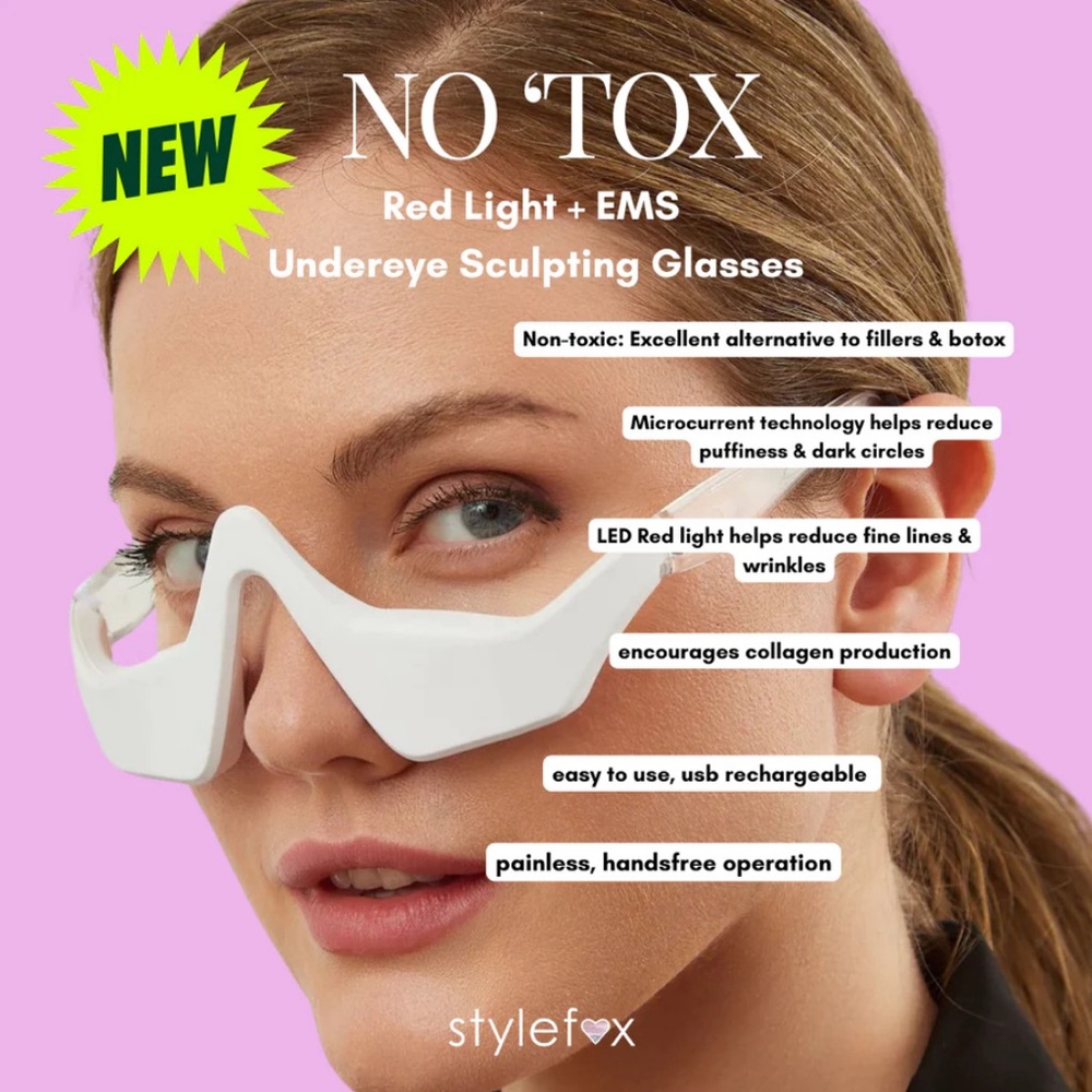 No 'Tox Red Light + EMS Undereye Sculpting Glasses STYLEFOX